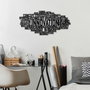 Wallity Innovation Accesorio Decorativo de Pared de Metal Negro